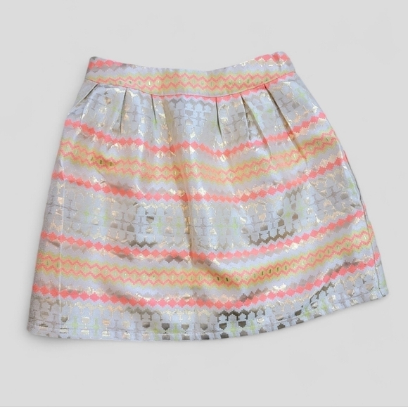 Jun & Ivy pleated Metallic gold & bright coral Skirt Size Medium - Picture 16 of 16